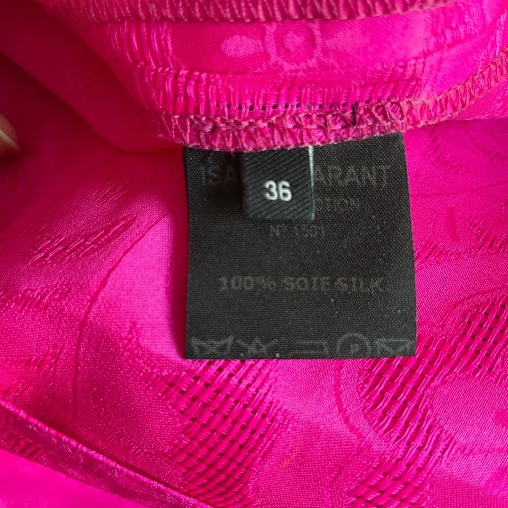 ISABEL MARANT Silk Crew Neck Blouse HOT PINK SILK US4 FR36 NWOT - Picture 4 of 5